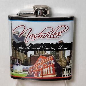 Nashville Stainless Steel Flask "The Home Of Country Music"